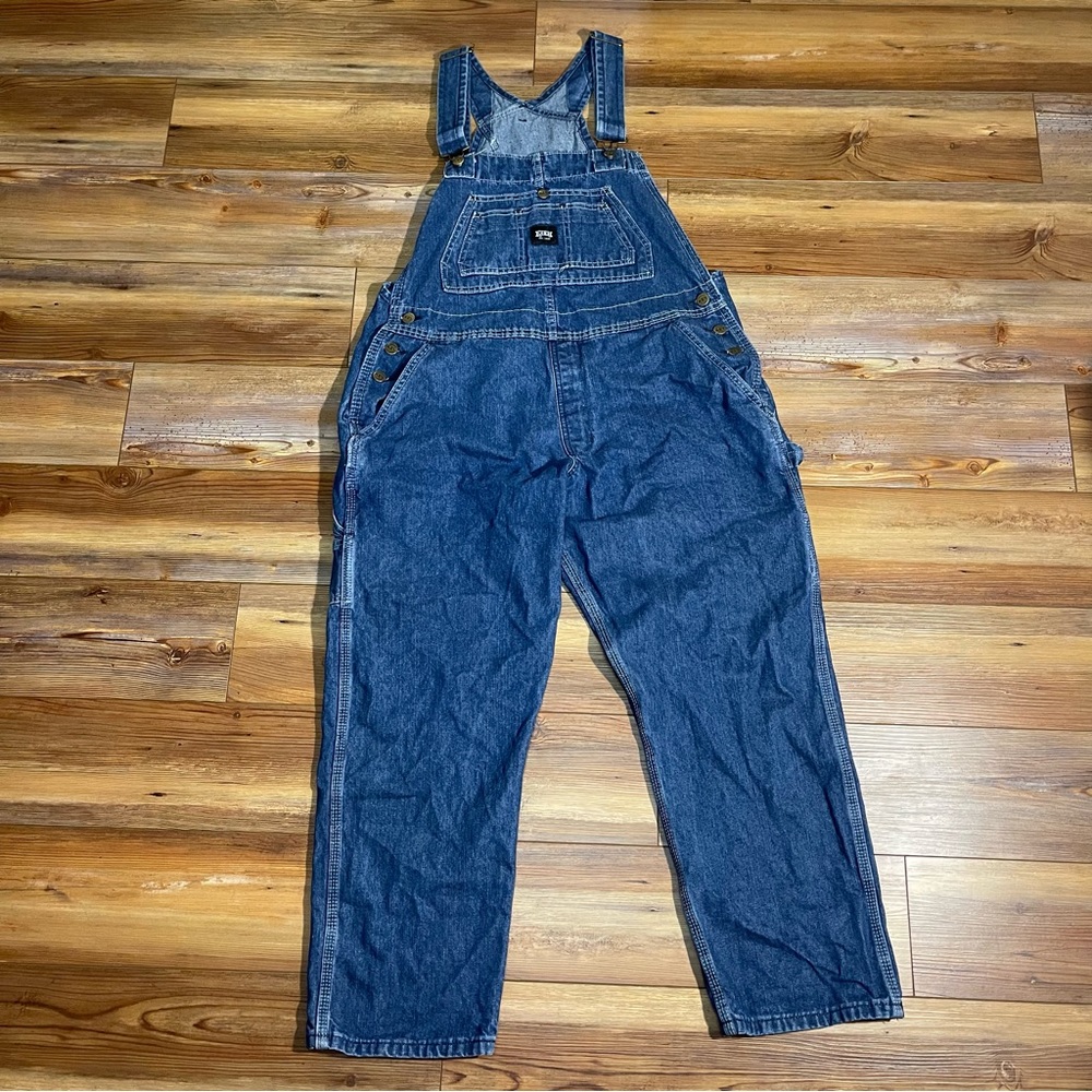 Key Apparel Carpenter Utility Style Denim Bib Overalls - No sign of wear 16short